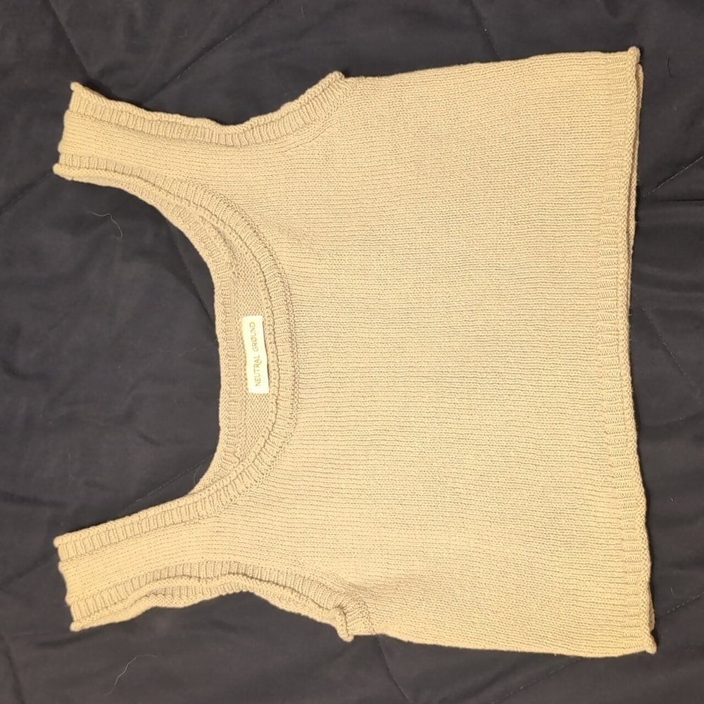 Knit crop tank